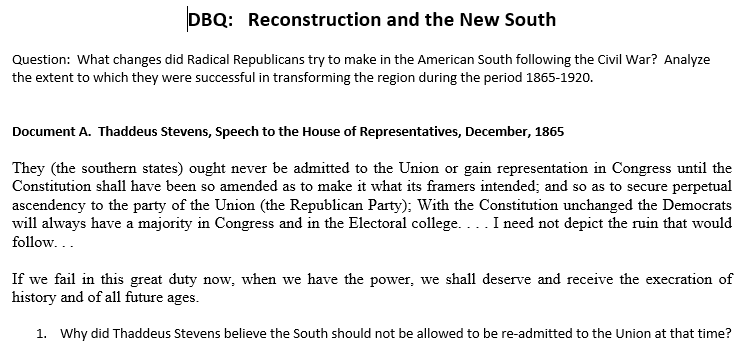 why did the reconstruction fail